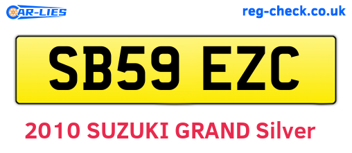 SB59EZC are the vehicle registration plates.