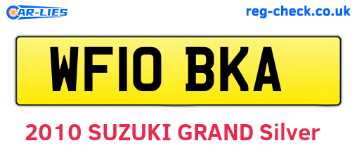 WF10BKA are the vehicle registration plates.