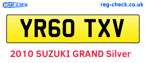 YR60TXV are the vehicle registration plates.
