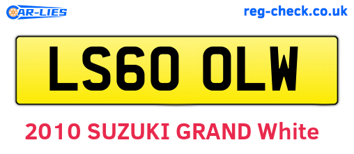 LS60OLW are the vehicle registration plates.