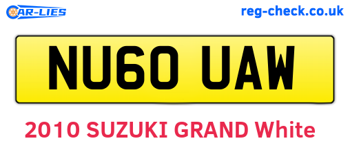 NU60UAW are the vehicle registration plates.