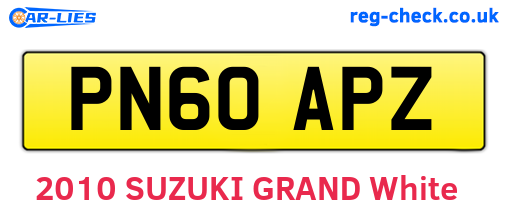 PN60APZ are the vehicle registration plates.
