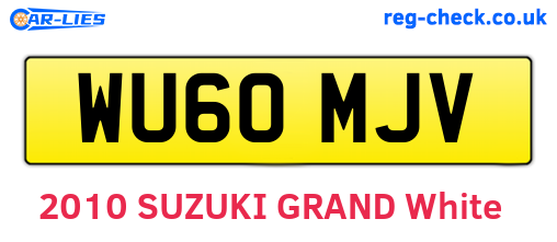 WU60MJV are the vehicle registration plates.