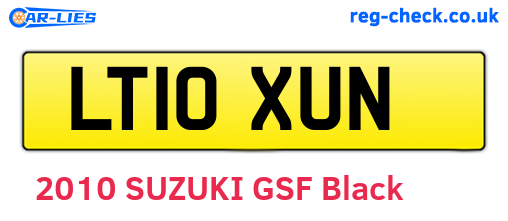 LT10XUN are the vehicle registration plates.
