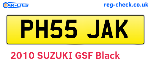 PH55JAK are the vehicle registration plates.
