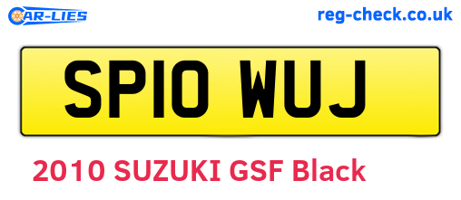 SP10WUJ are the vehicle registration plates.