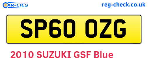 SP60OZG are the vehicle registration plates.