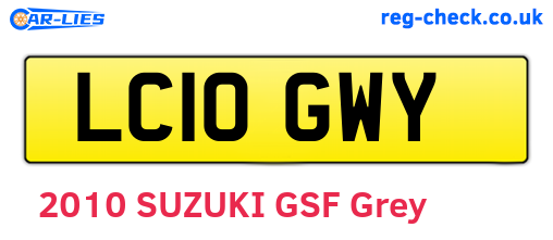 LC10GWY are the vehicle registration plates.