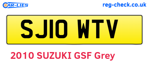 SJ10WTV are the vehicle registration plates.