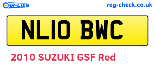 NL10BWC are the vehicle registration plates.