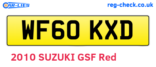 WF60KXD are the vehicle registration plates.