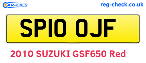 SP10OJF are the vehicle registration plates.