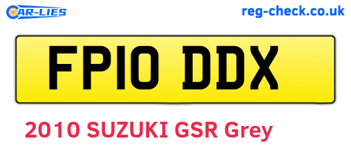 FP10DDX are the vehicle registration plates.