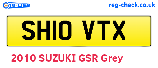 SH10VTX are the vehicle registration plates.