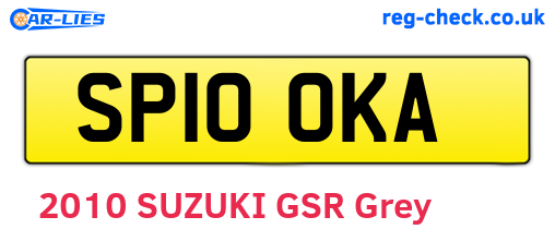 SP10OKA are the vehicle registration plates.