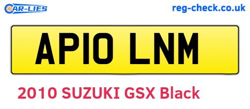 AP10LNM are the vehicle registration plates.