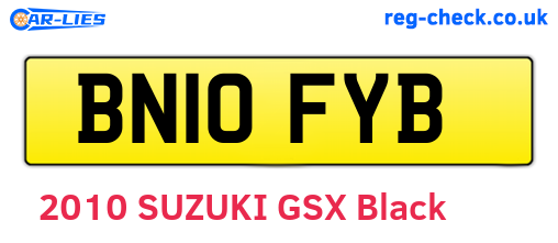 BN10FYB are the vehicle registration plates.