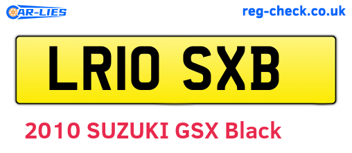 LR10SXB are the vehicle registration plates.