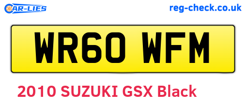 WR60WFM are the vehicle registration plates.