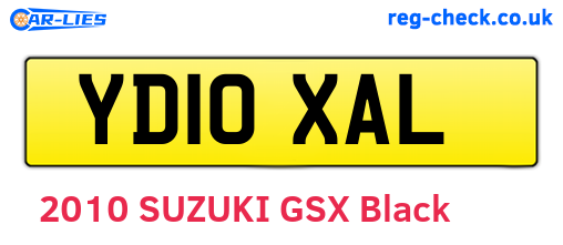 YD10XAL are the vehicle registration plates.