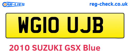 WG10UJB are the vehicle registration plates.