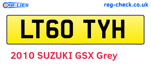 LT60TYH are the vehicle registration plates.