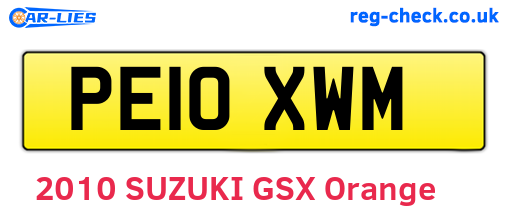 PE10XWM are the vehicle registration plates.
