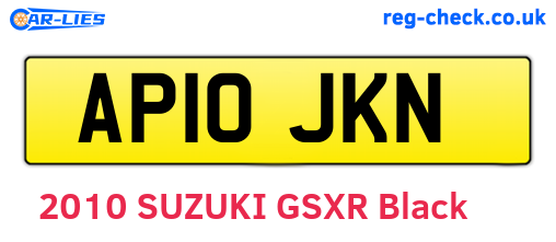 AP10JKN are the vehicle registration plates.