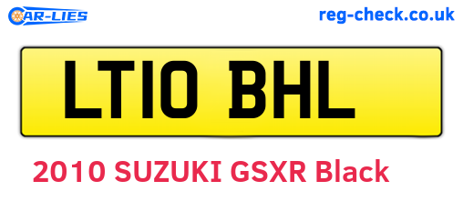 LT10BHL are the vehicle registration plates.