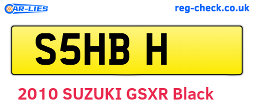 S5HBH are the vehicle registration plates.