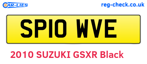 SP10WVE are the vehicle registration plates.