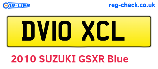 DV10XCL are the vehicle registration plates.