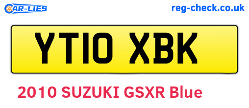 YT10XBK are the vehicle registration plates.