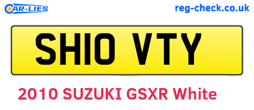 SH10VTY are the vehicle registration plates.
