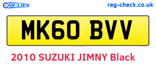 MK60BVV are the vehicle registration plates.