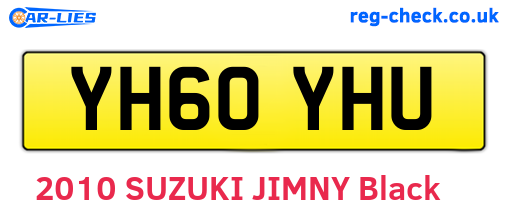 YH60YHU are the vehicle registration plates.