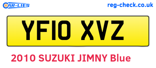 YF10XVZ are the vehicle registration plates.