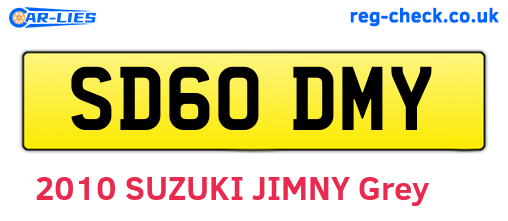 SD60DMY are the vehicle registration plates.