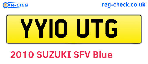 YY10UTG are the vehicle registration plates.