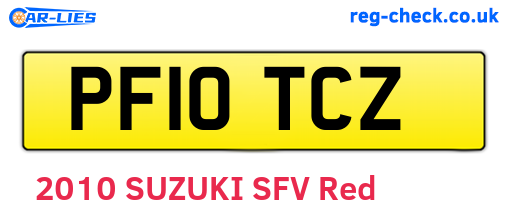 PF10TCZ are the vehicle registration plates.