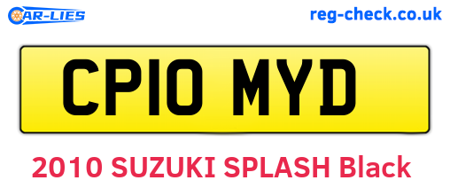 CP10MYD are the vehicle registration plates.