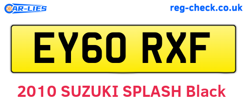 EY60RXF are the vehicle registration plates.