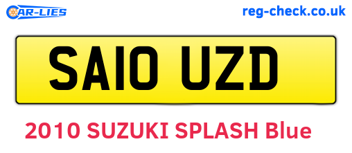 SA10UZD are the vehicle registration plates.