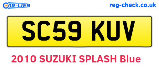 SC59KUV are the vehicle registration plates.