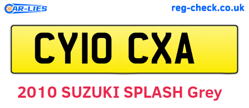 CY10CXA are the vehicle registration plates.