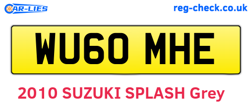 WU60MHE are the vehicle registration plates.