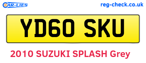 YD60SKU are the vehicle registration plates.