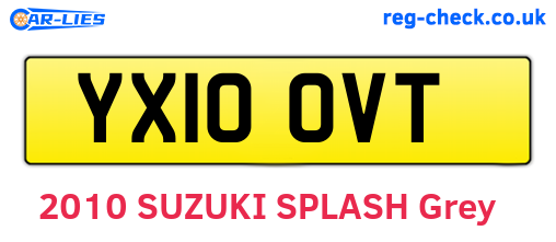 YX10OVT are the vehicle registration plates.