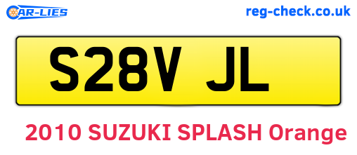 S28VJL are the vehicle registration plates.