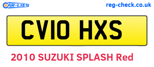 CV10HXS are the vehicle registration plates.